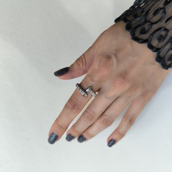 Silver Ring with Fianites