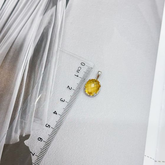 Серебряная подвеска с цитрином nano