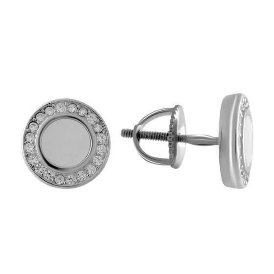 Silver earrings with mother-of-pearl