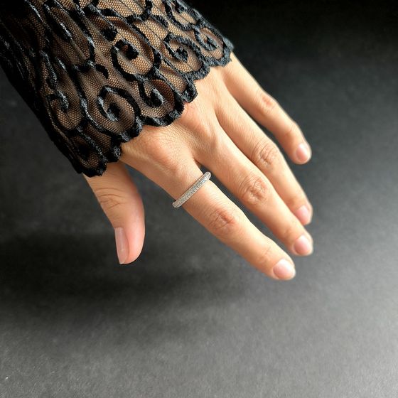 Silver Ring with Fianites