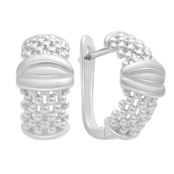 Silver earrings without stones