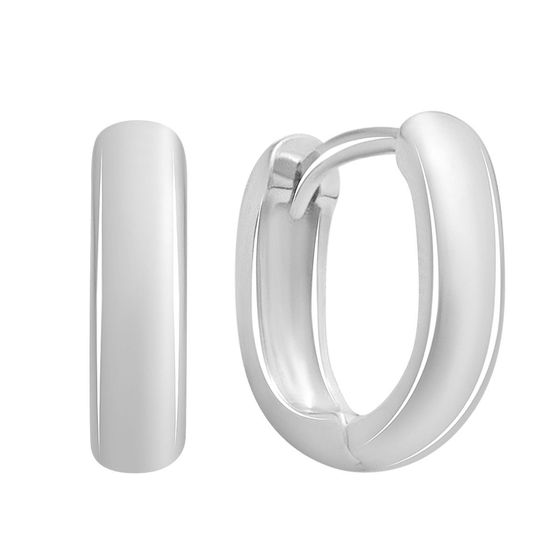 Silver earrings without stones