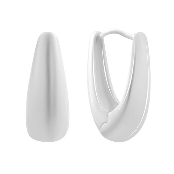 Silver earrings without stones