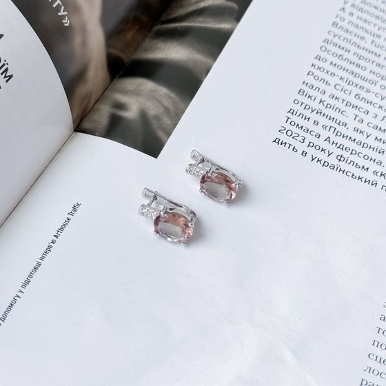 Серебряные серьги с султанитом 5.116ct