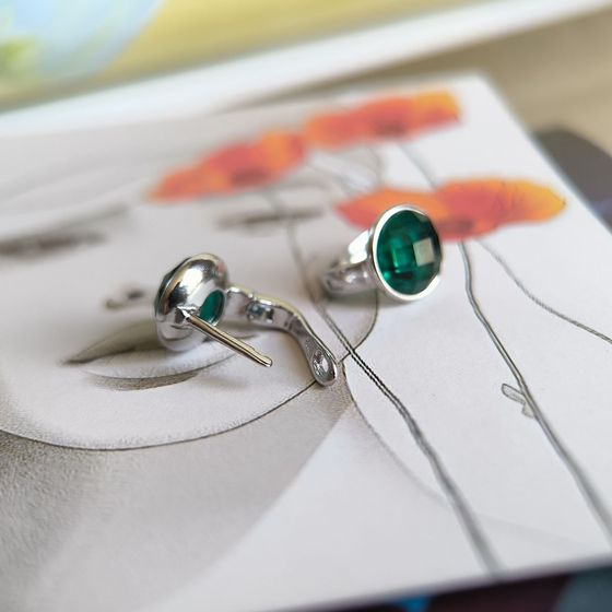 Silver Earrings with Fianites