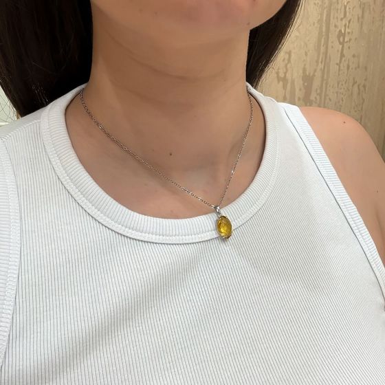 Серебряная подвеска с цитрином nano 5.25ct