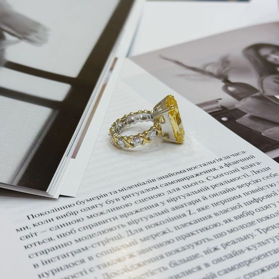 Серебряное кольцо с фианитами