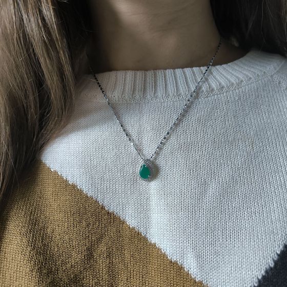 Серебряная подвеска с агатом 2.418ct