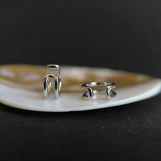 Серебряные серьги без камней