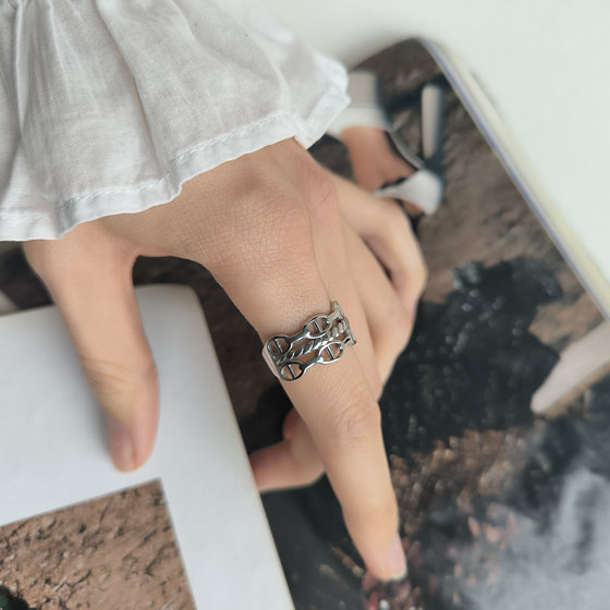 Silver ring without stones