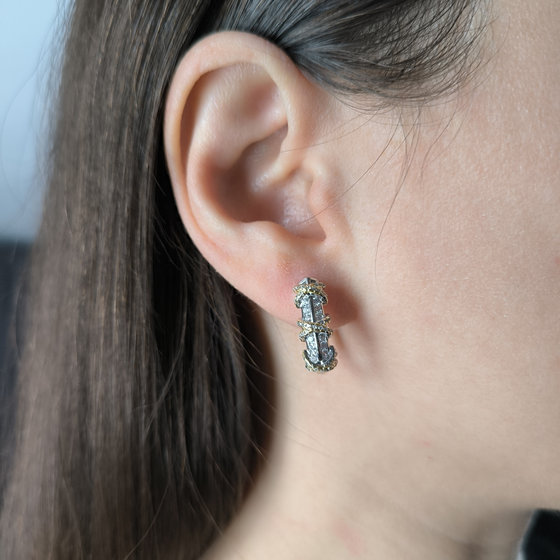 Серебряные серьги с фианитами