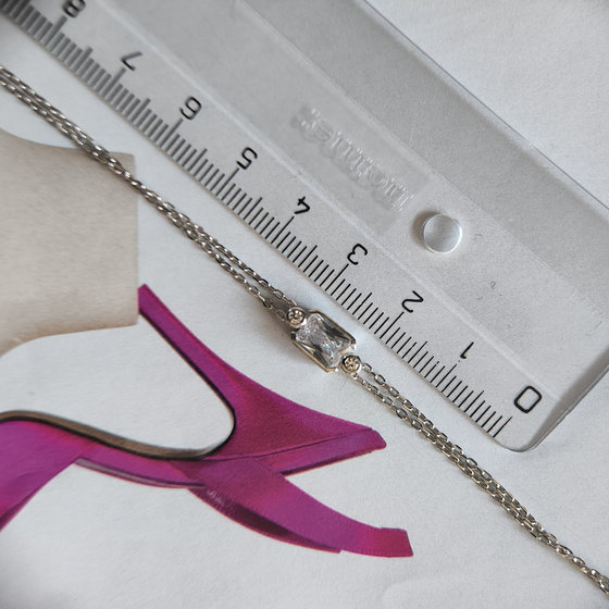 Серебряный браслет с фианитами