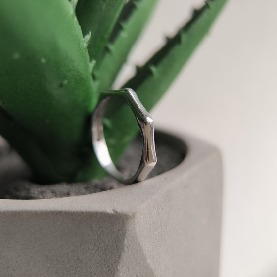 Silver ring without stones