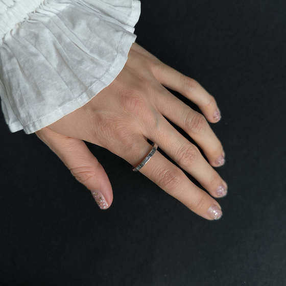 Silver ring with cubic zirconia