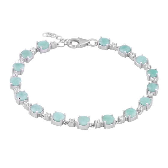 Серебряный браслет с изумрудом 8.485ct