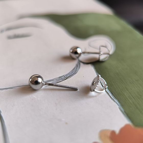 Серебряные серьги без камней