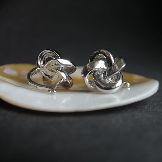 Серебряные серьги без камней