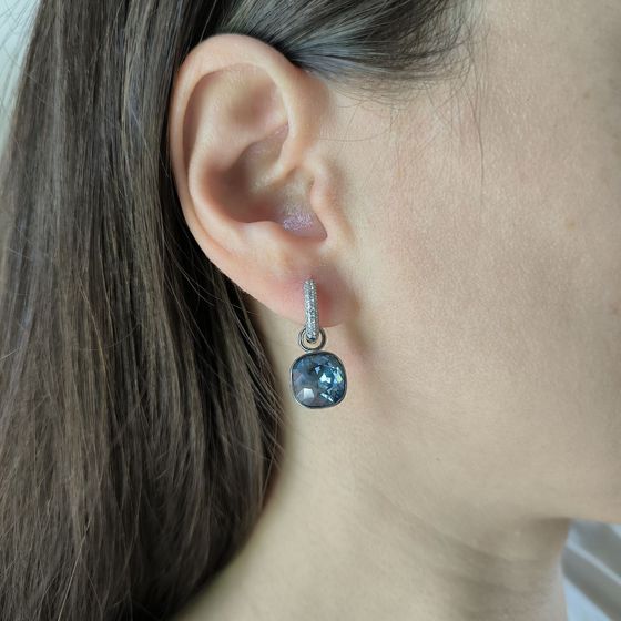 Silver Earrings with Fianites