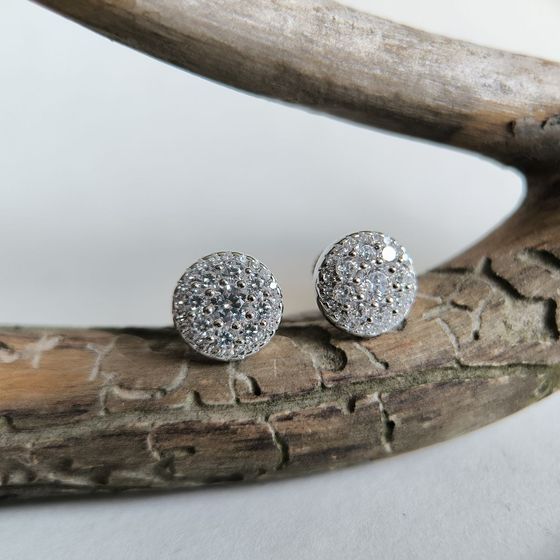 Серебряные серьги с фианитами