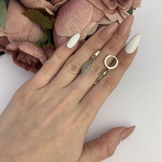 Silver earrings without stones