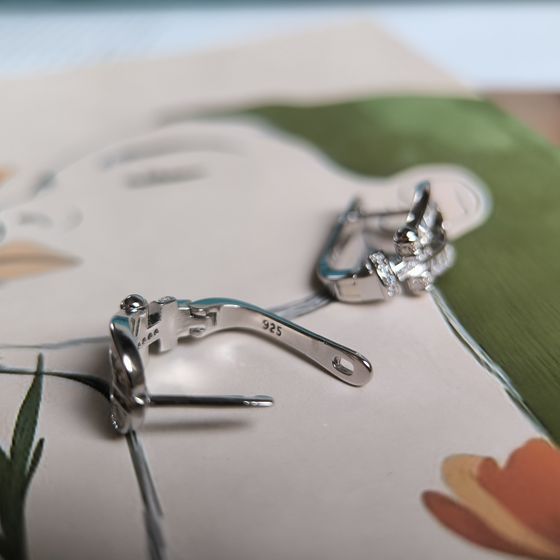 Silver Earrings with Fianites