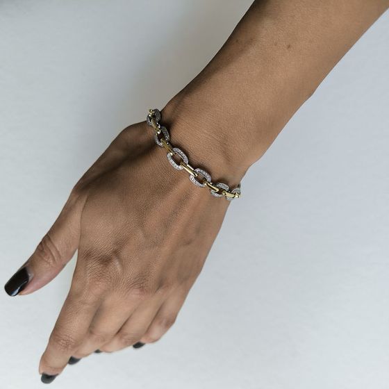 Серебряный браслет с фианитами