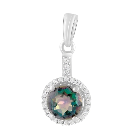 Срібна підвіска з містик топазом 2.18ct