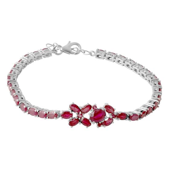 Серебряный браслет с рубином 13.3ct