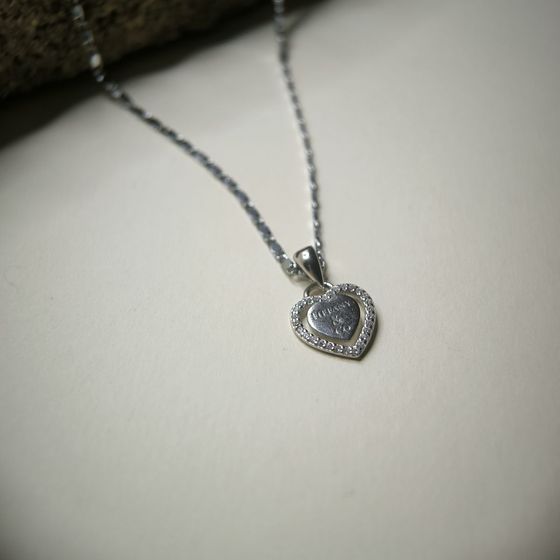 Серебряная подвеска с фианитами