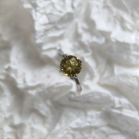 Silver ring with citrine nano 1.498ct
