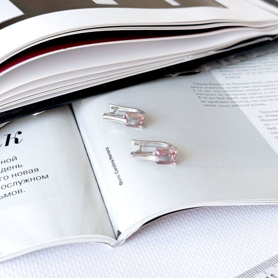 Срібні сережки з султанітом 3.233ct