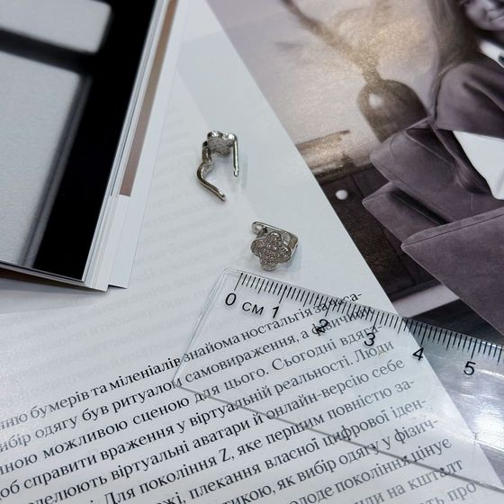 Silver Earrings with Fianites