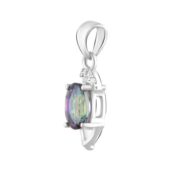 Срібна підвіска з містик топазом 1.2ct