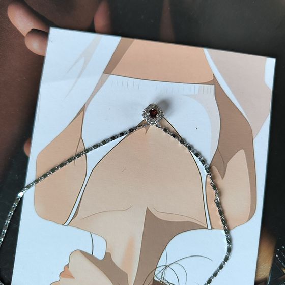 Серебряная подвеска с гранатом 0.425ct