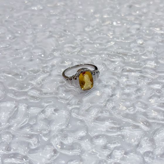 Серебряное кольцо с цитрином nano 3.2ct