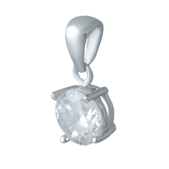 Silver pendant with phianites