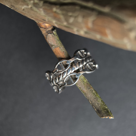Silver ring without stones