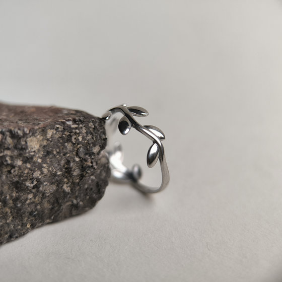 Silver ring without stones