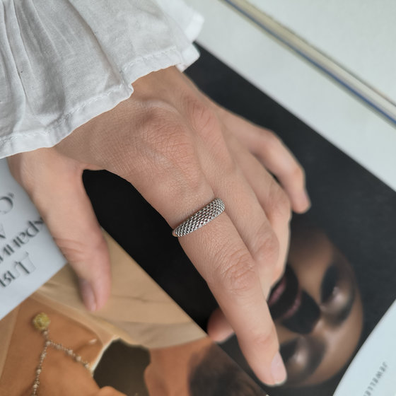Silver ring without stones