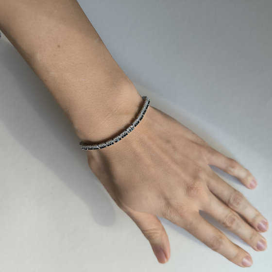 Серебряный браслет с сапфиром 4.35ct