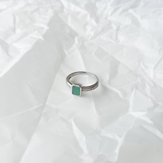 Серебряное кольцо с изумрудом 1.158ct