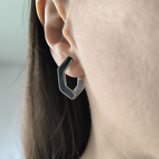 Серебряные серьги без камней