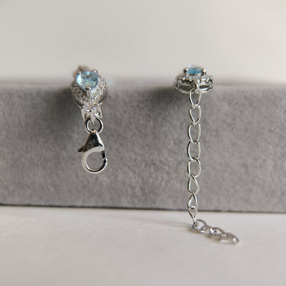 Серебряный браслет с топазом 7.97ct