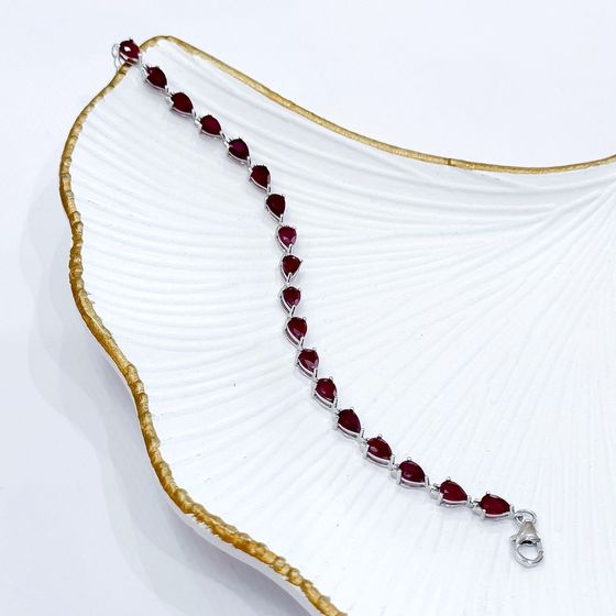 Срібний браслет з рубіном 10.543ct