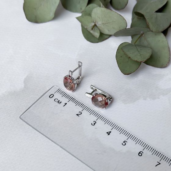 Серебряные серьги с султанитом 4.933ct
