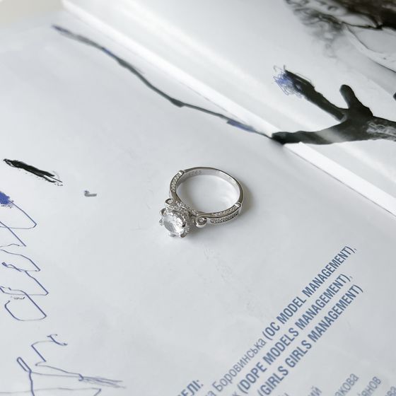 Silver Ring with Fianites