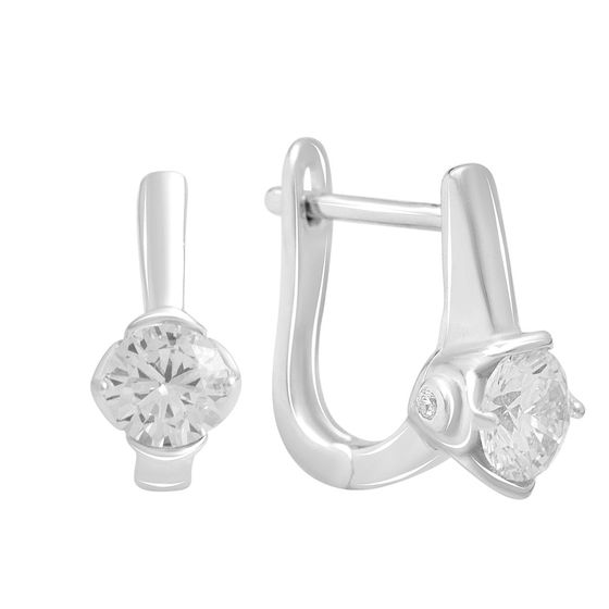 Silver Earrings with Fianites
