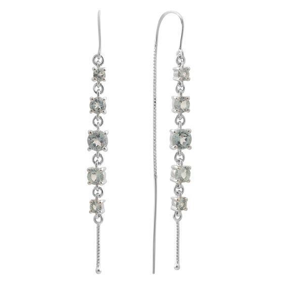 Silver earrings with topaz 3.109ct
