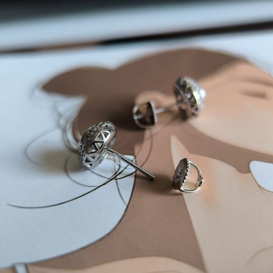 Срібні сережки з фіанітами