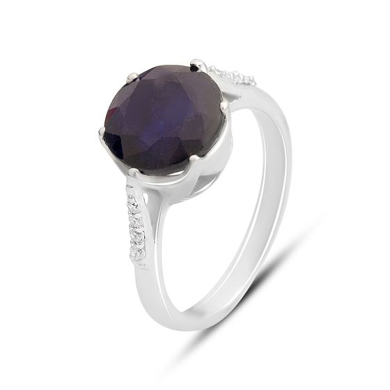 Серебряное кольцо с сапфиром 5.472ct
